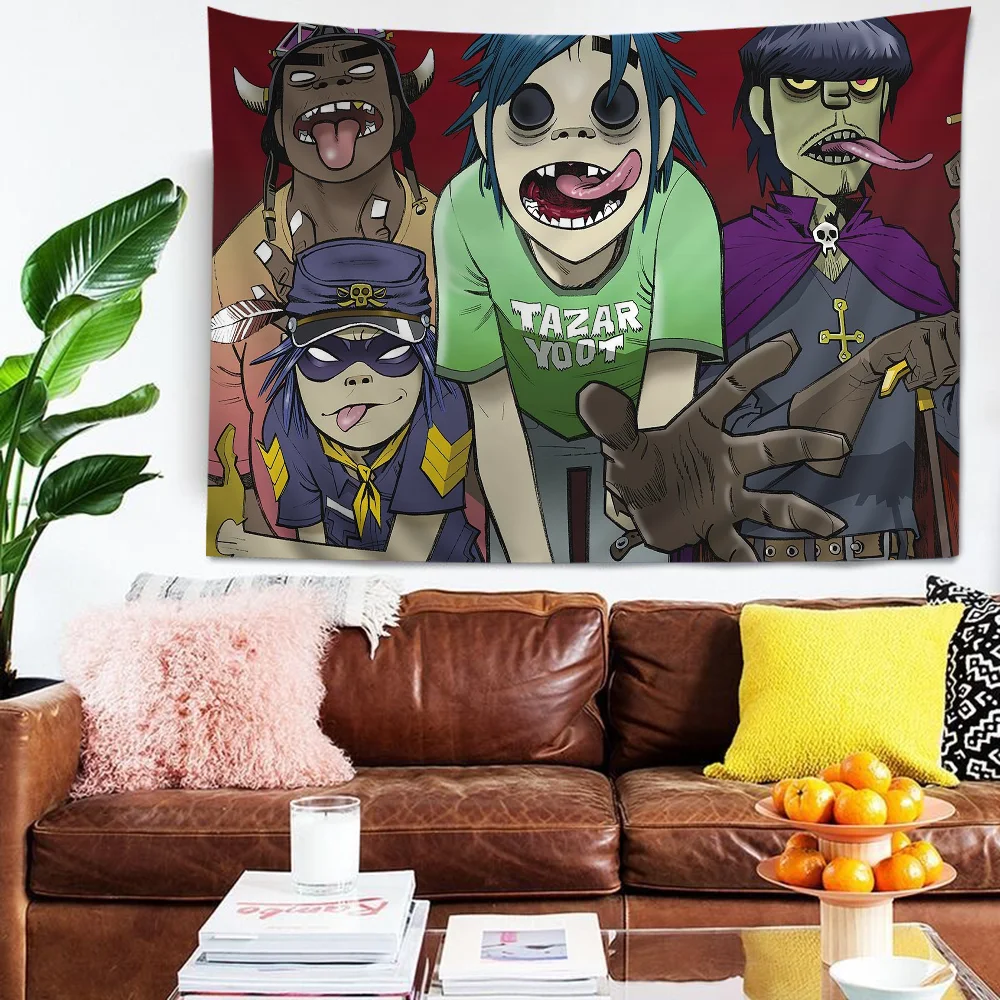 G-gorillazs Tapestry Art Printing Science Fiction Room Home Decor Wall