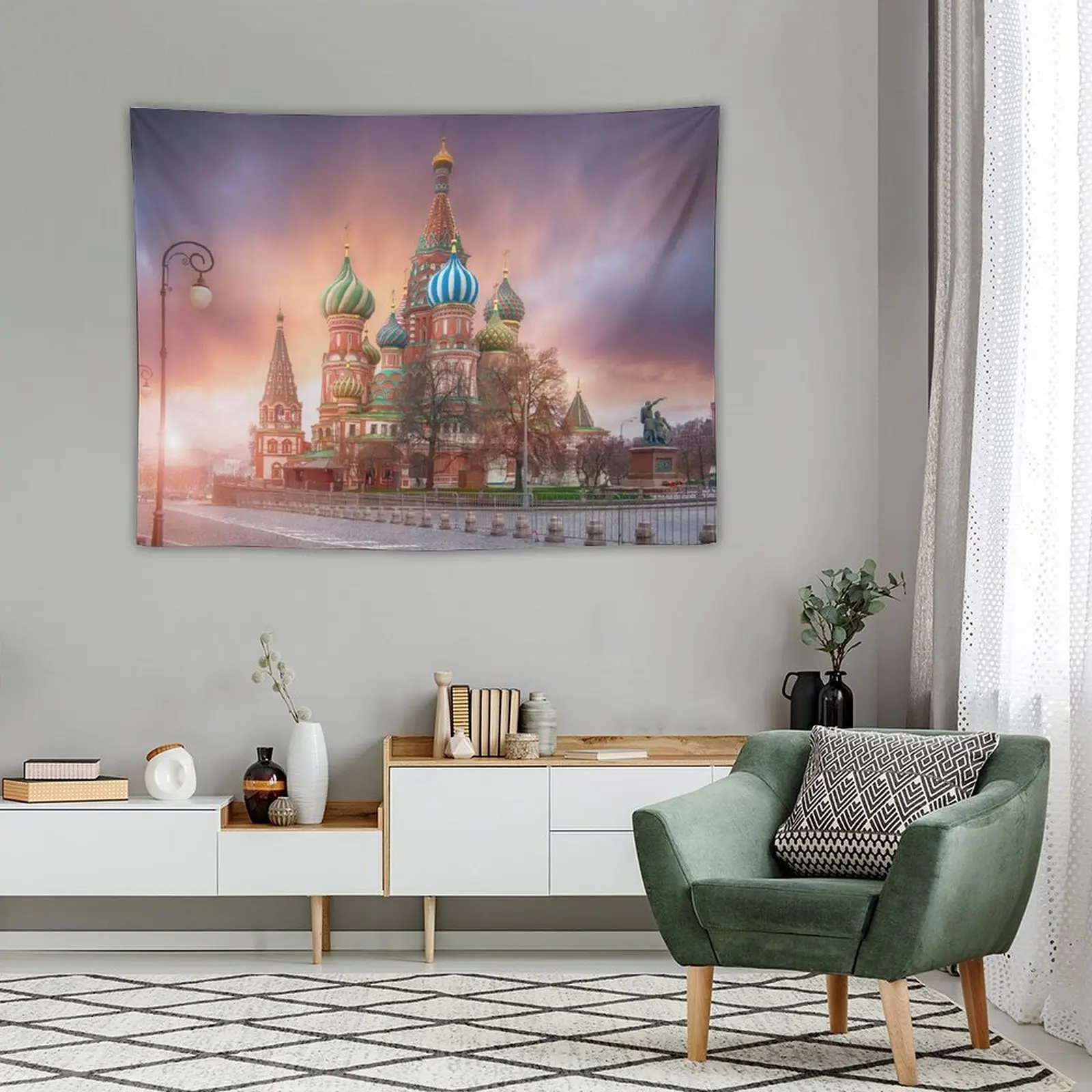 Собор святого базилика в Москве российский гобелен украшение для стены дома