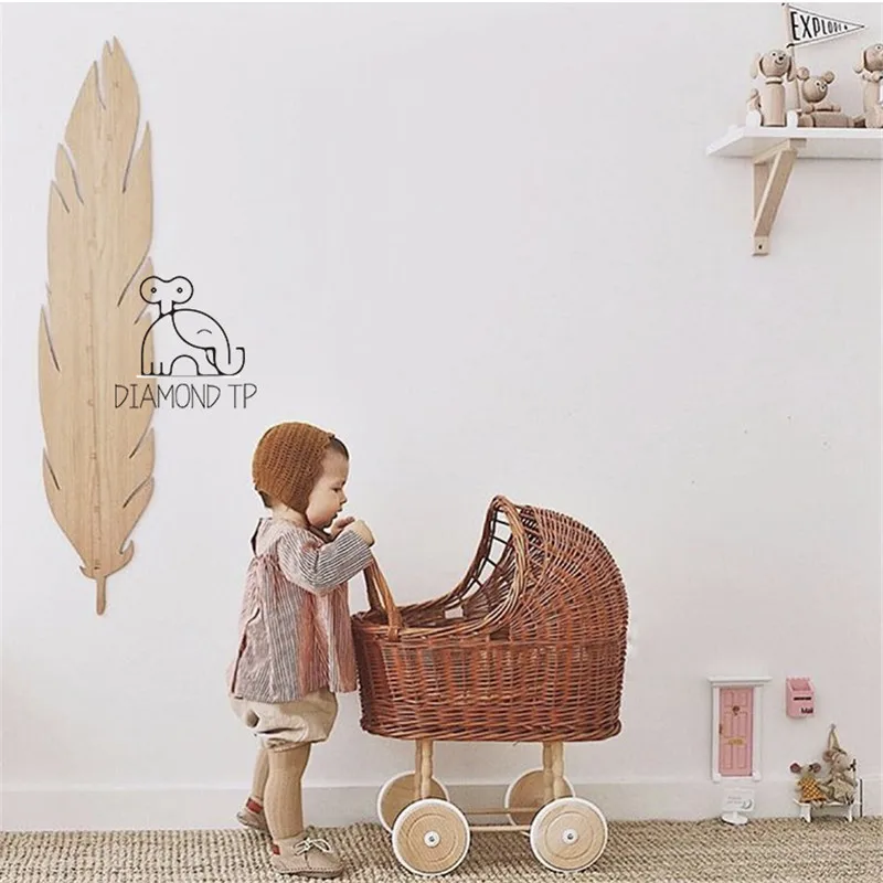 Newborn Photography Props Retro Rattan Stroller Toy Photo Studio Baby Carriage Children's Room Decoration Stroller Accessories