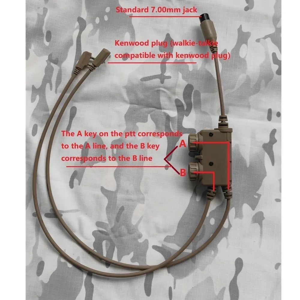 Тактический военный адаптер для страйкбольной стрельбы U94 RAC Dual Comm Ptt NOTO Plug