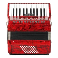 hot sale western keyboard instrument 26 key 48 bass accordion students perform accordion red and blue color for choice