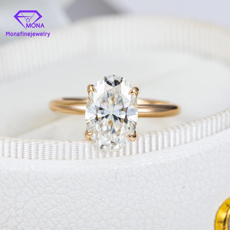 Драгоценные камни Изящные Ювелирные изделия 10 к желтое золото овальная