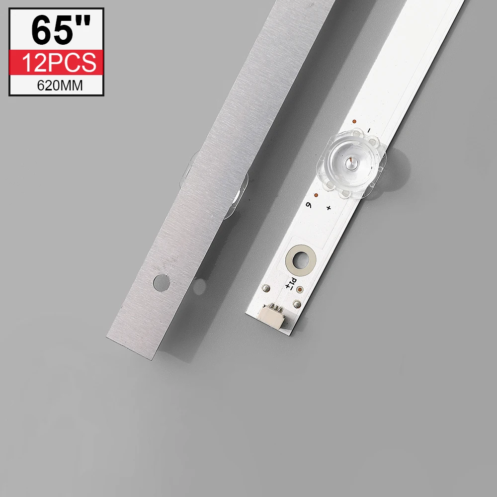 LED Backlight strip 6 lamp for TCL65D06-ZC23AG-04 05 65D1800 65HR330M06A7 V0 4C-LB650T-ZC1 ZC2 HRB Hitachi 65R80 AW TV-65UHD4K