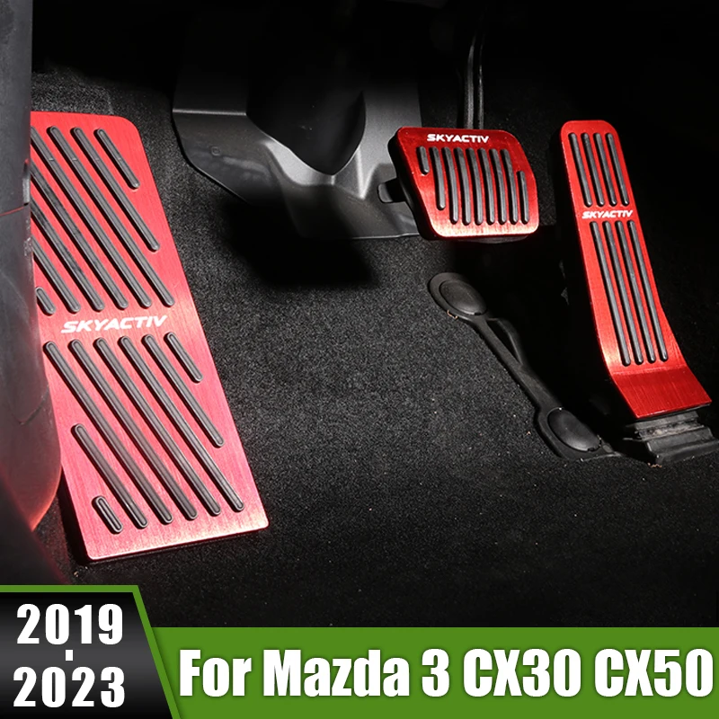 

For Mazda 3 BP Axela CX30 CX-30 CX50 CX-50 2019-2023 Car Foot Pedal Accelerator Fuel Brake Pedals Cover Non Slip Pad Accessories
