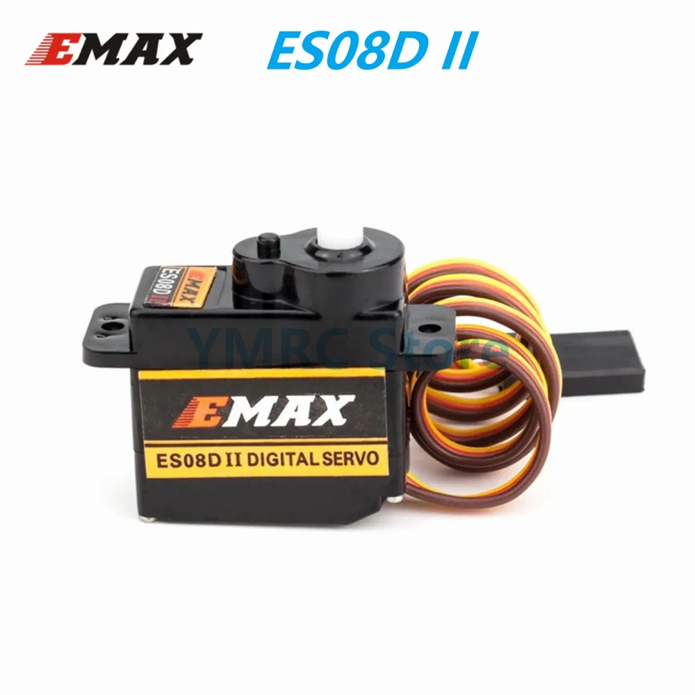 4 шт. EMAX ES08D II 8g 1,8 кг/сек, пластиковая шестерня, высокоточный цифровой микро-сервопривод для радиоуправляемого дрона, вертолета