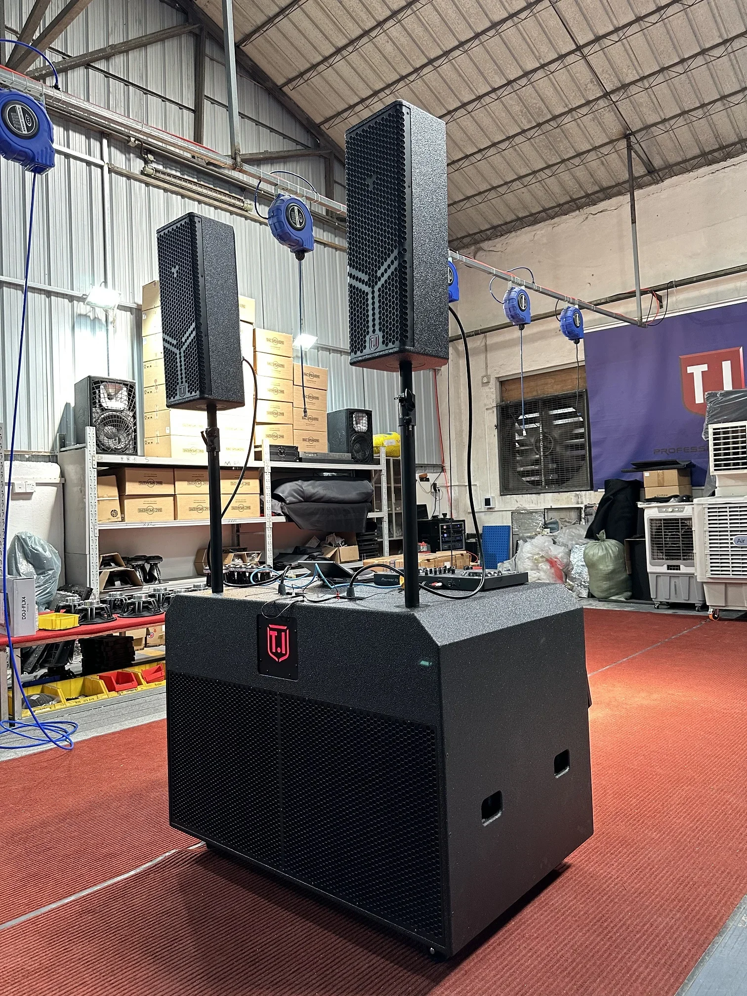 Профессиональный новый продукт набор мобильных звуковых систем Dj двойной