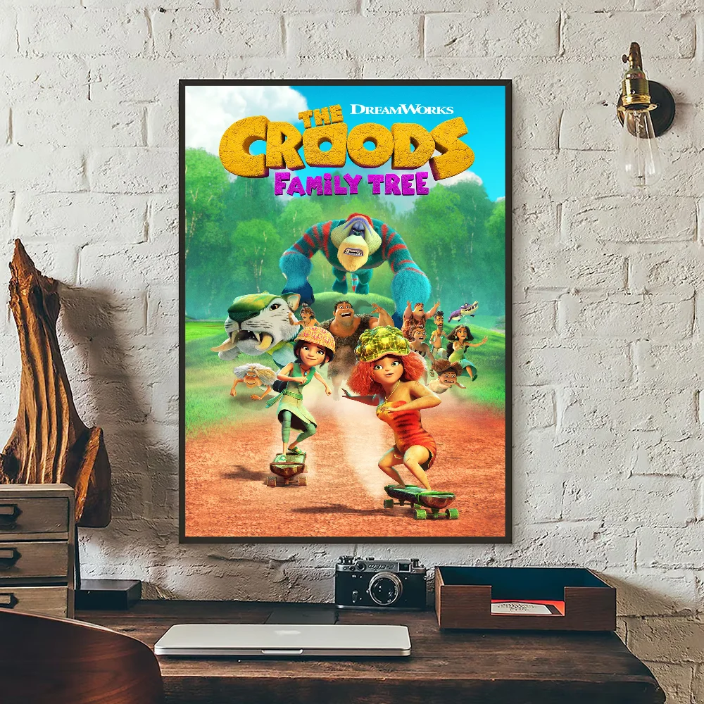 Мультфильм C-Croods аниме постеры липкие белые бумажные принты произведения