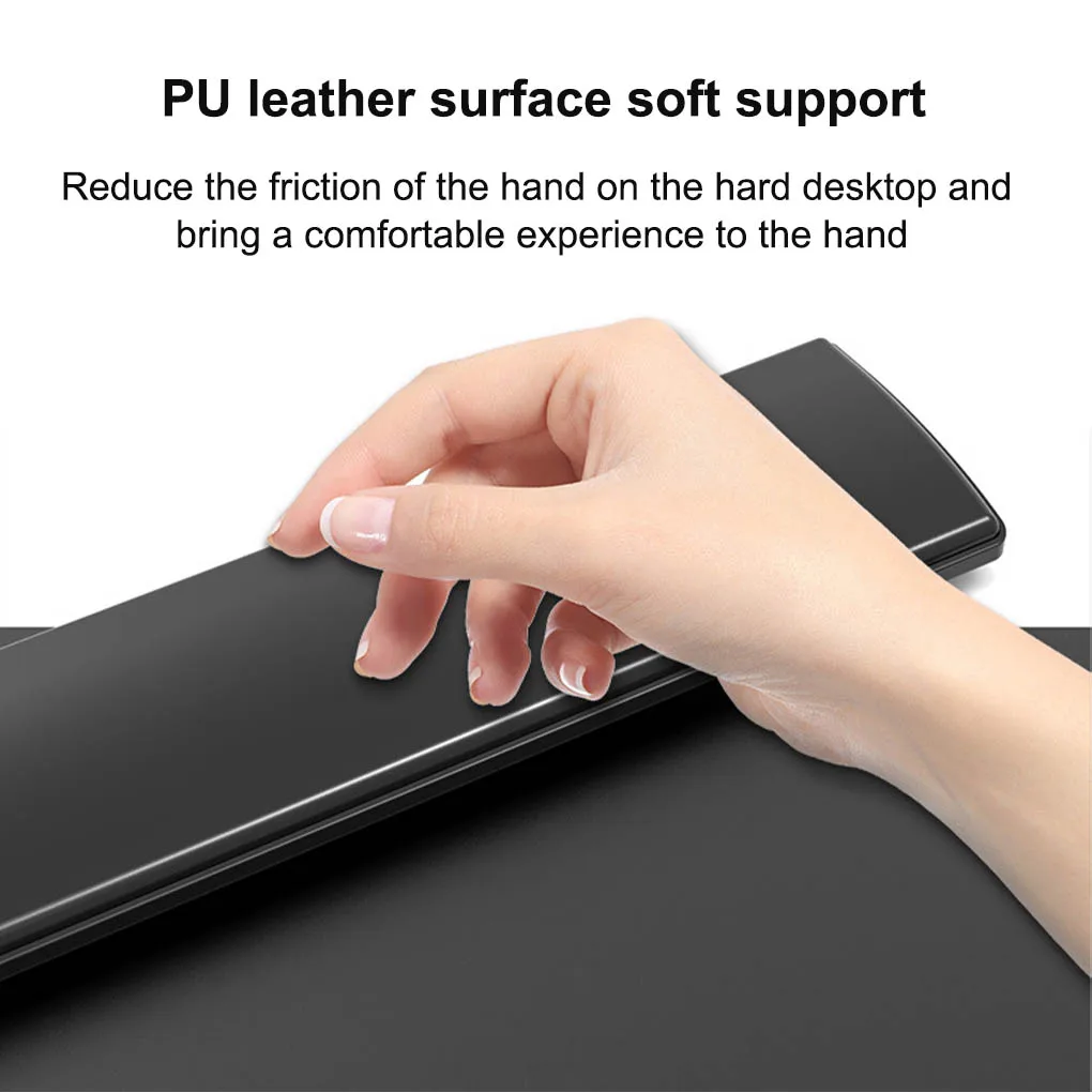 

Ajazz Laptop Mechanical Keyboard Wrist Pad Working Soft PU Leather Slow Rebound Keypad Hand Rest Office Black 104 Keys