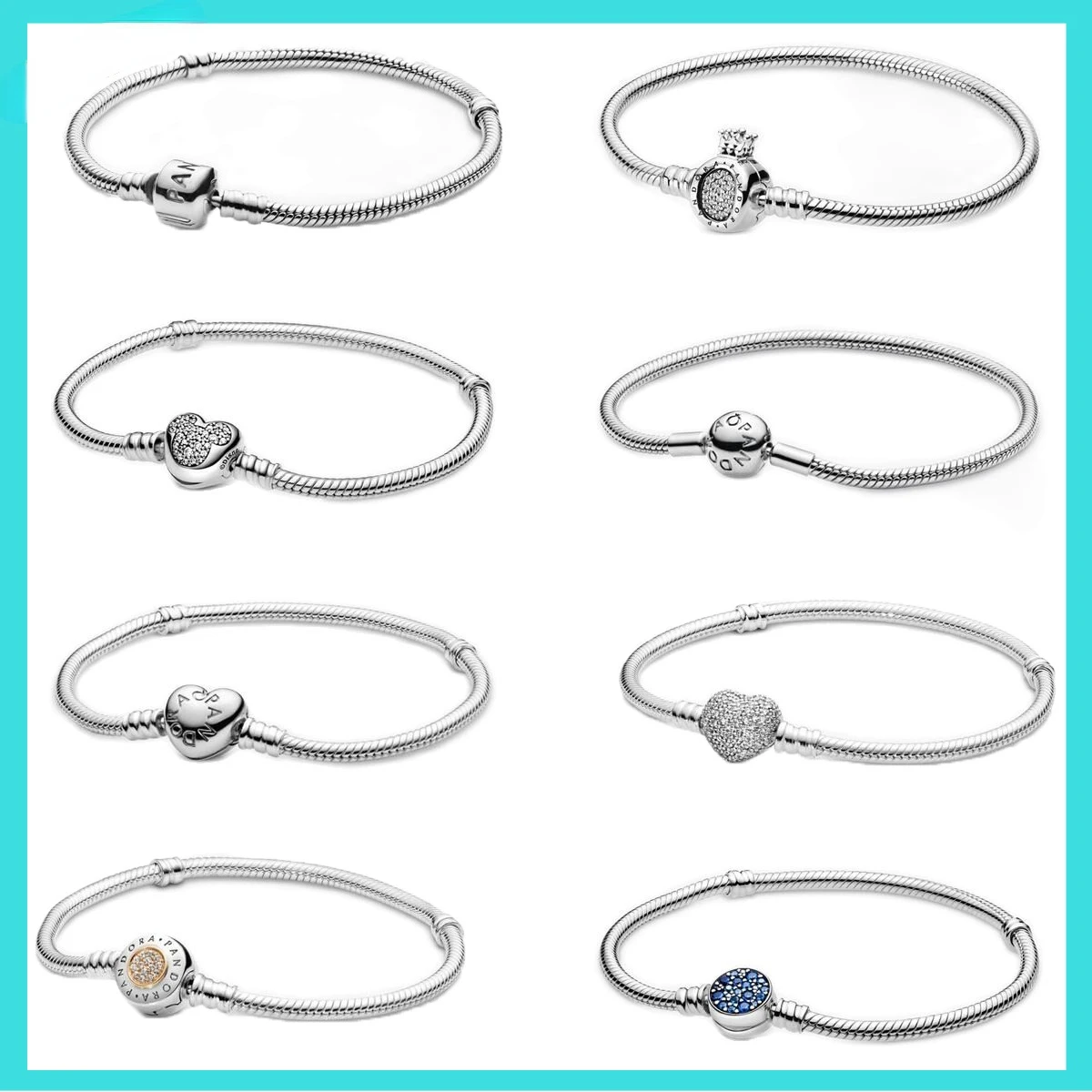 2022 г. Pandora самый популярный женский браслет из искусственного серебра для