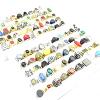 30pcslot vintage rings for men women finger jewelry accessories party gift wholesale lot carved snake animals stone mix styles