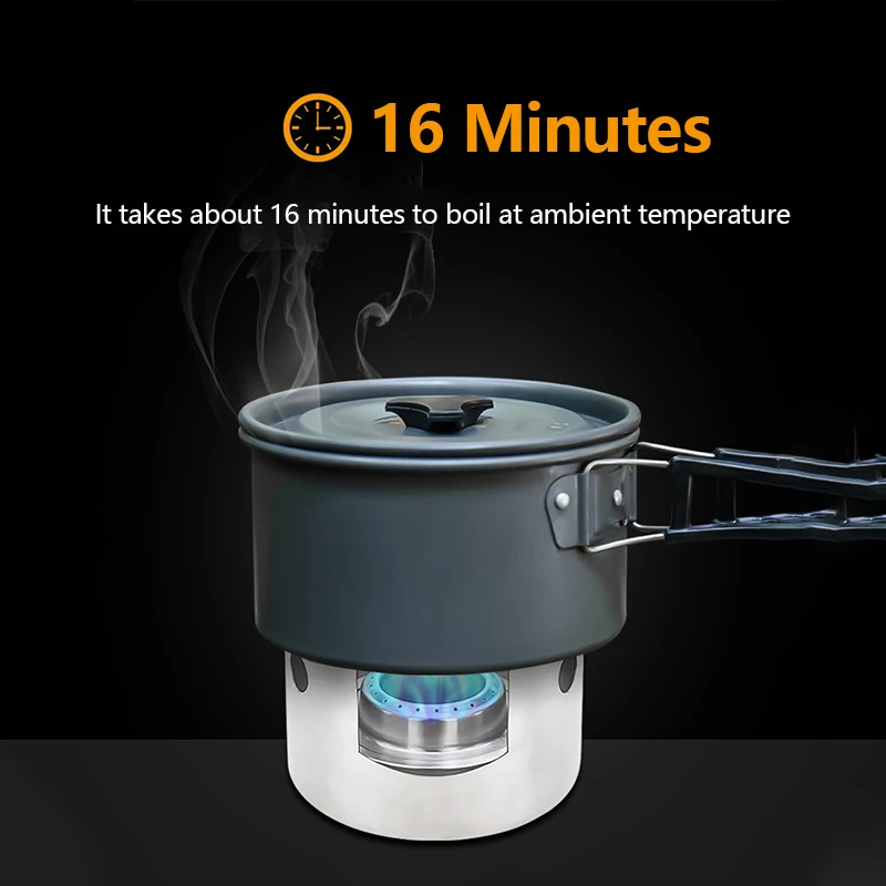 

Outdoor Alcohol Stove Set Camping Stove Portable Alcohol Stove with Rack Windscreen Camping Cookware Hiking Backpacking Burner