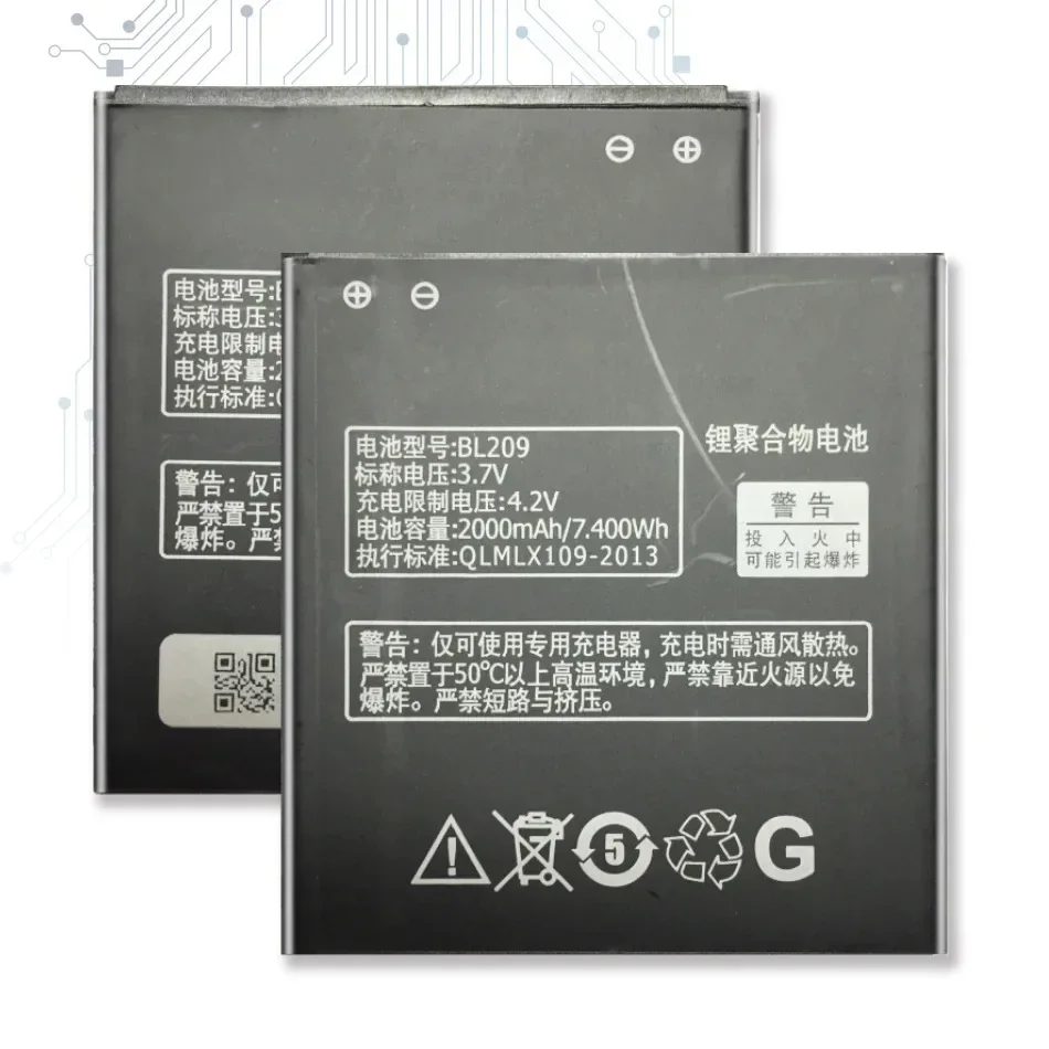 2000 мАч BL209 аккумулятор мобильного телефона для LENOVO A706 A788T A820E A760 A516 A378T A398T