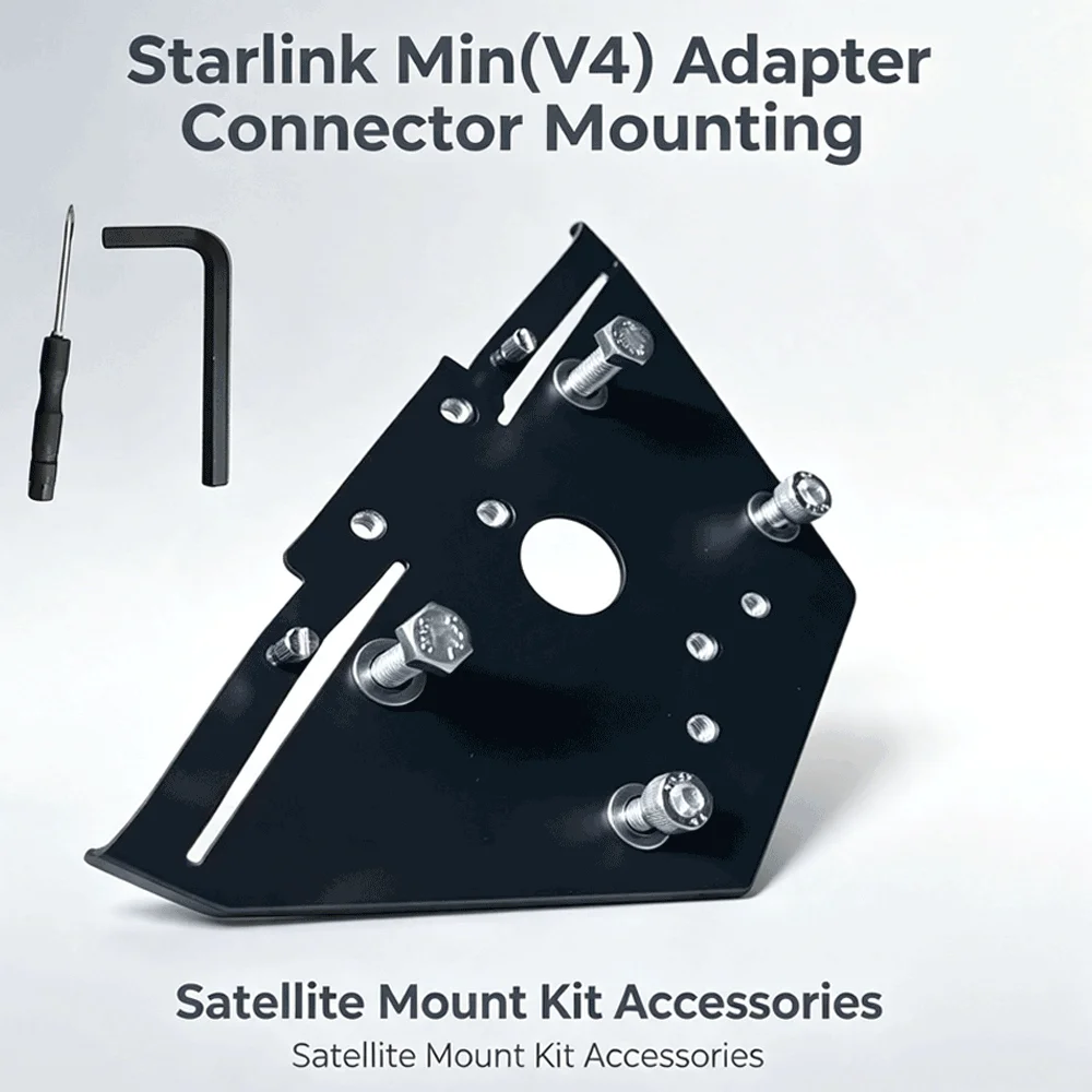 Фото Крепление-адаптер для Starlink Mini (V4), комплект аксессуаров для крепления спутникового интернет-приемника Starlink, совместим с Starlink Mini №1