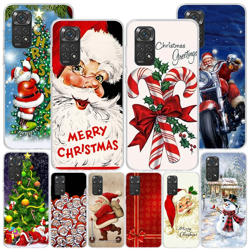 Рождественский подарок Санта-Клауса чехол для телефона Xiaomi Redmi Note 13 12S 12 11 11S 11E 10 Pro
