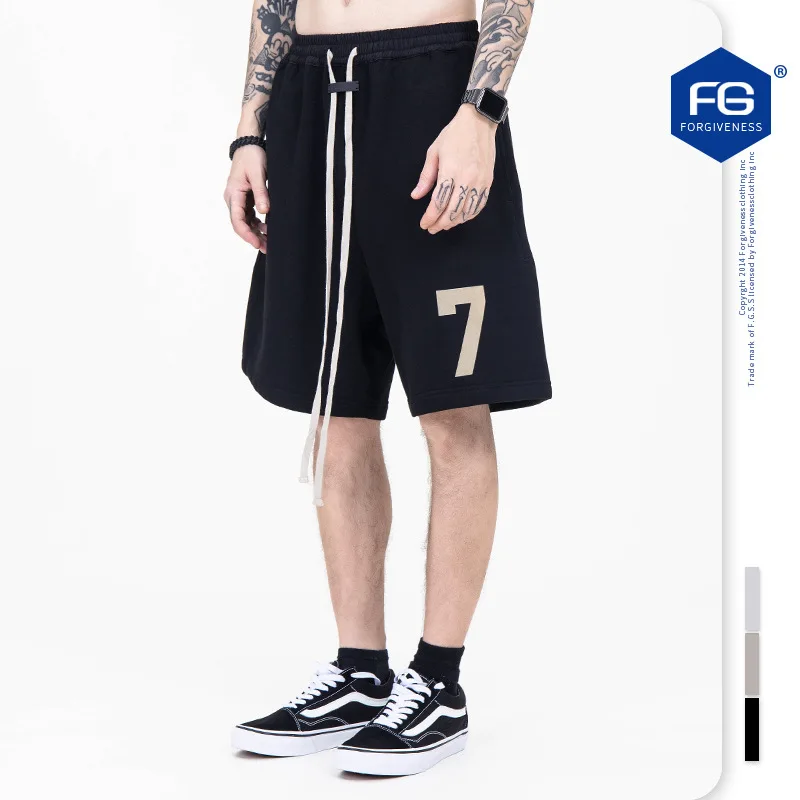 

Season 7 Number 7 Flocking Casual Plush Sweatpants Pants