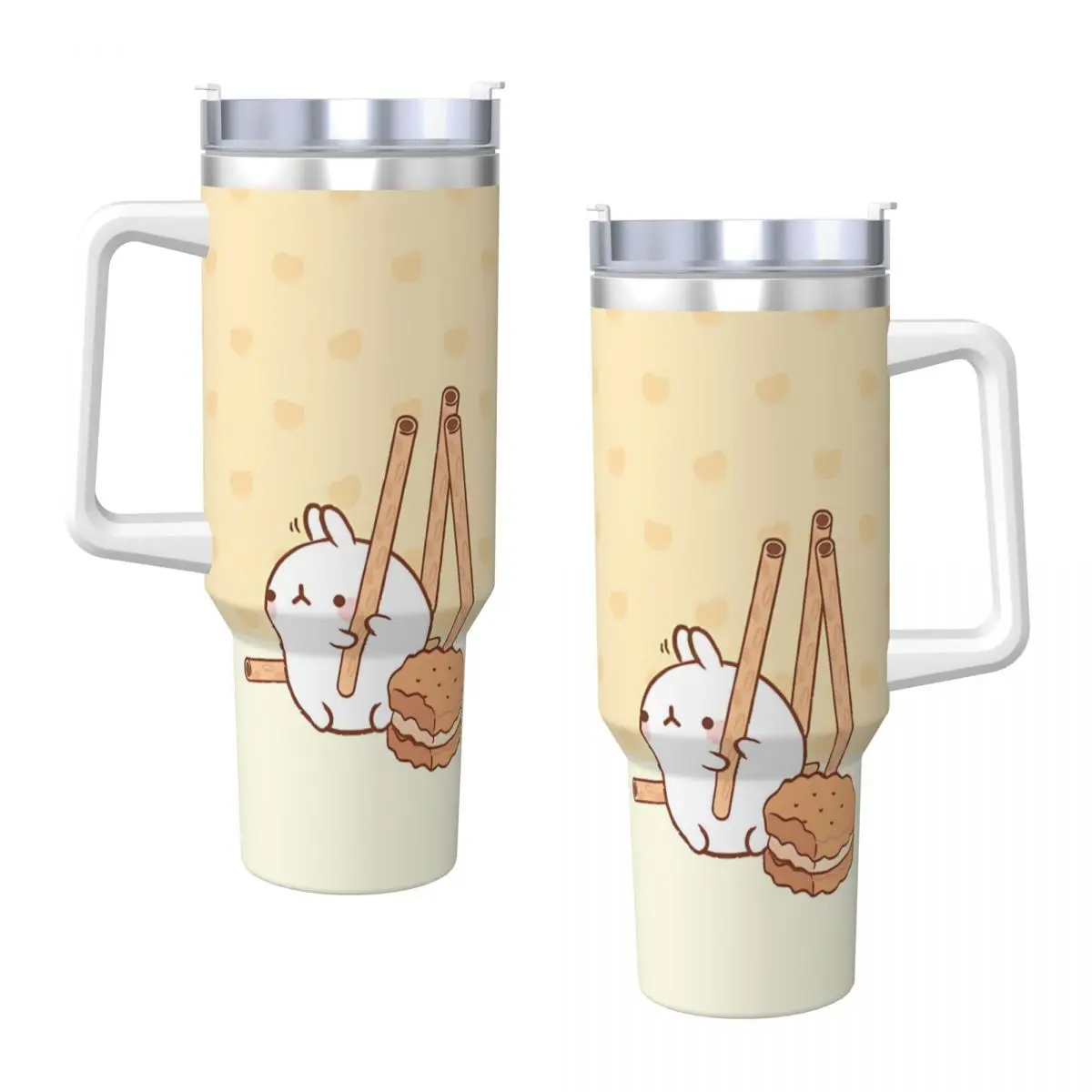 Стакан Molangs из нержавеющей стали дорожные термочашки с соломинкой и крышкой 40