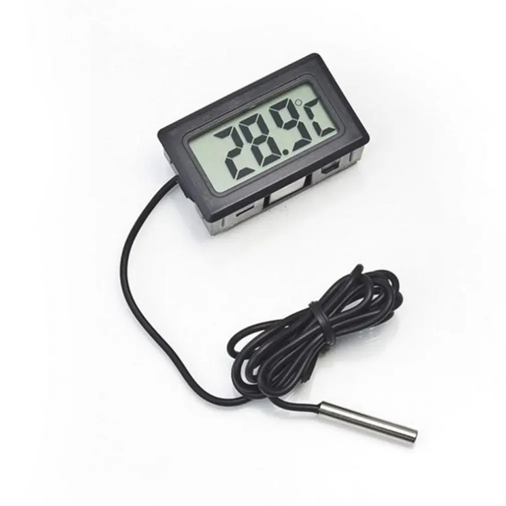

LCD Digital Thermometer With Battery Freezer Thermometer Mini Indoor Outdoor Electronic Thermometer With Sensor