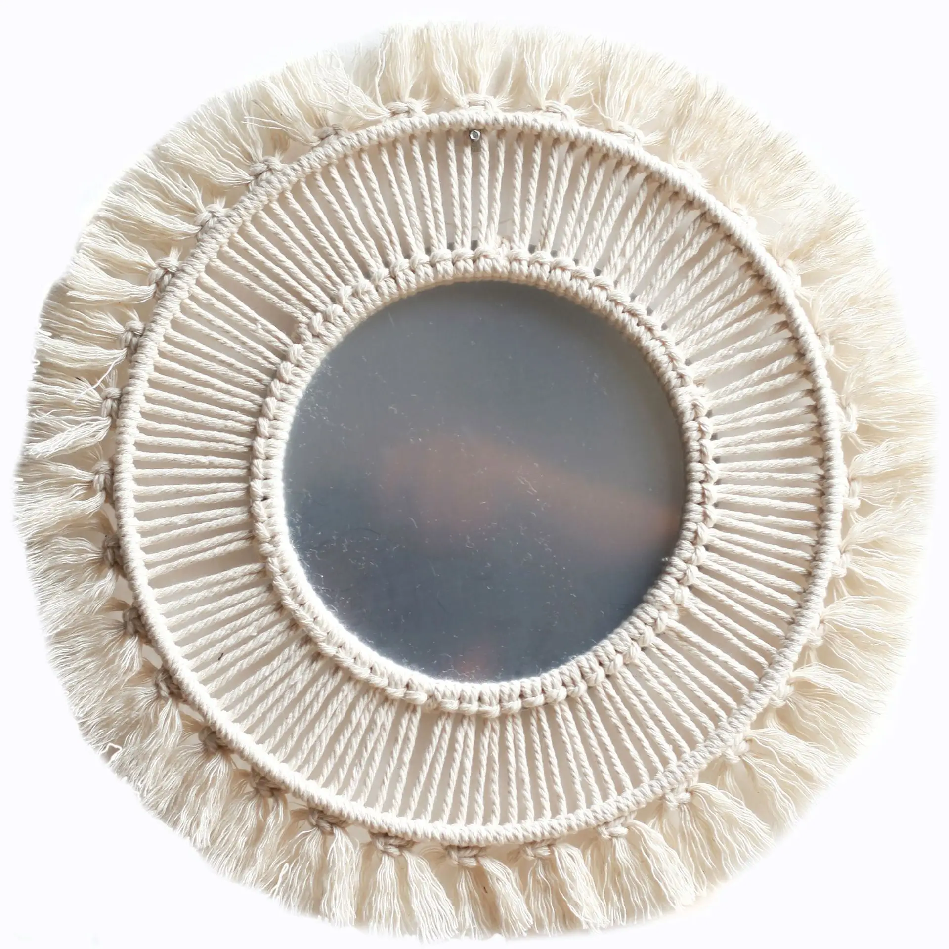 

Богемный настенный гобелен ручной работы, настенное украшение для спальни в скандинавском стиле, настенное зеркало для макияжа