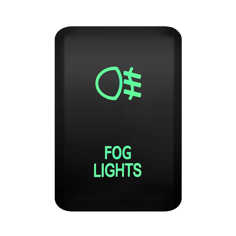 

1 шт. 3A 12 В двойной зеленый светодиодный кнопочный переключатель для Toyota Landcruiser RVA4 Hilux Tundra 4Runner