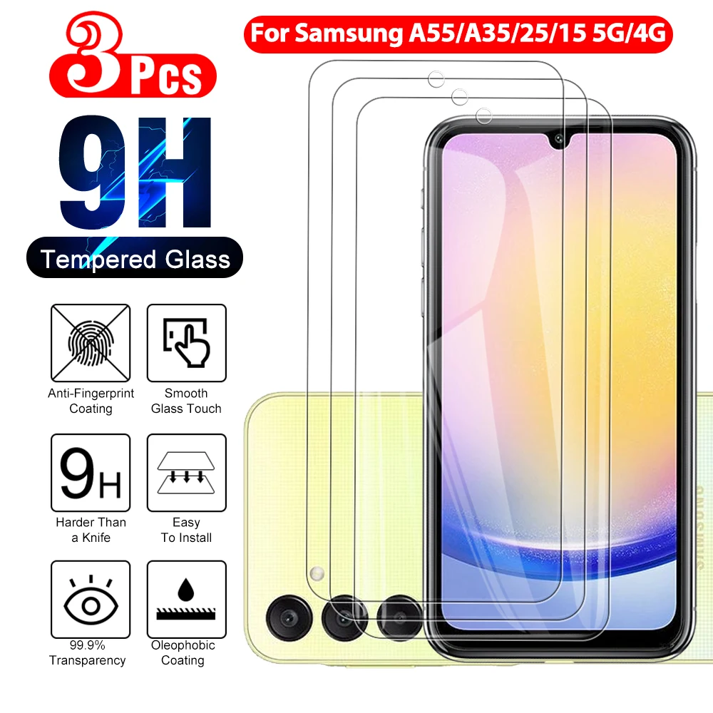 Защитная пленка для Samsung A25 Galaxy A55 A35 5G A14 4G 6 5 дюйма 3 шт.