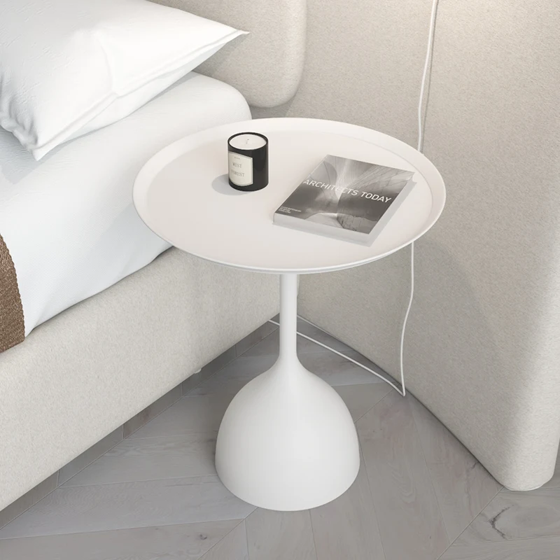 

Nordic White Nightstands Modern Round Kawaii Organizers Bedside Table Aesthetic Aesthetic Pretty Nachttisch Bedroom Furniture