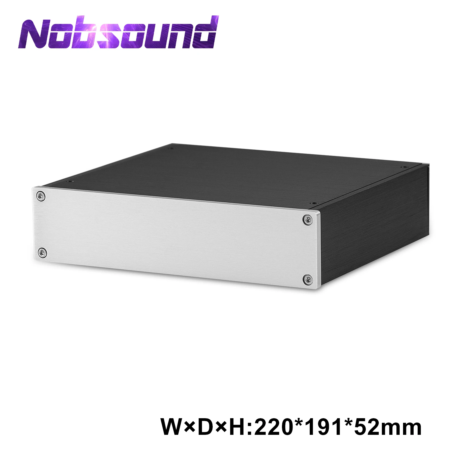 Nobsound HiFi алюминиевый корпус мини-предусилитель корпус усилитель DIY коробка DAC шкаф (Ш 220 мм × Д мм × в 52 мм)
