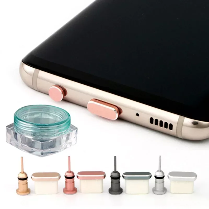 

Metal Type C Charging Port Anti-Dust Plug 3.5mm Earphone Jack Dust Plug for Samsung Huawei Mate 20 Pro P20 P30 Xiaomi Mi 10 8