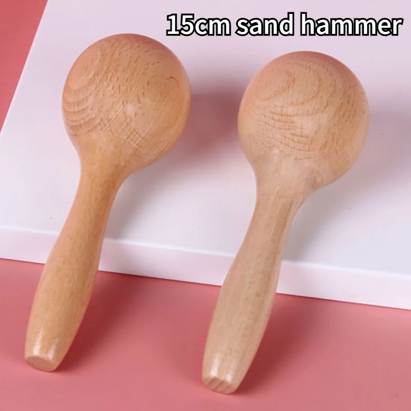 

Sand Eggs Sand Hammer Orff Oak Double Horn Beech Monophonic Orff Oak Wood Fish Castanets Musikinstrumente Percussion Boll