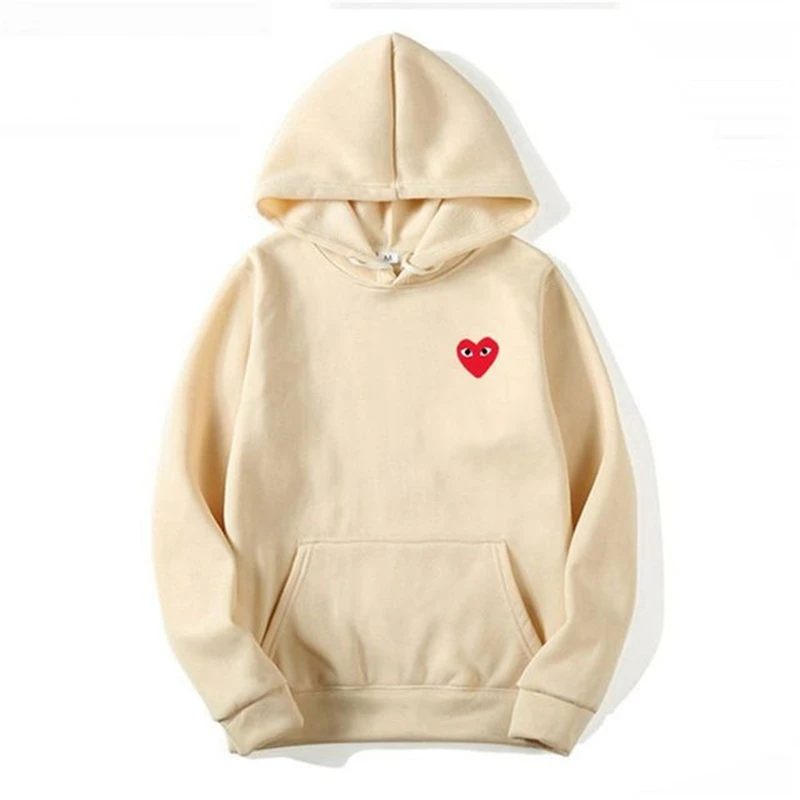 2022 Men's And Women's Hoodies Cotton Heart Eye Printed Pocket Wool Thick Lovers Loose Autumn Winter Unisex Couple Casual Hoodie