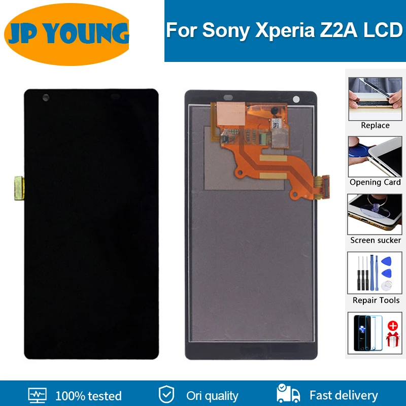 Оригинальный ЖК-экран 5,0 дюйма для Sony Xperia Z2A, ЖК-экран с сенсорным экраном и дигитайзером в сборе с рамкой для Sony Z2A Z2 A D6563 LCD
