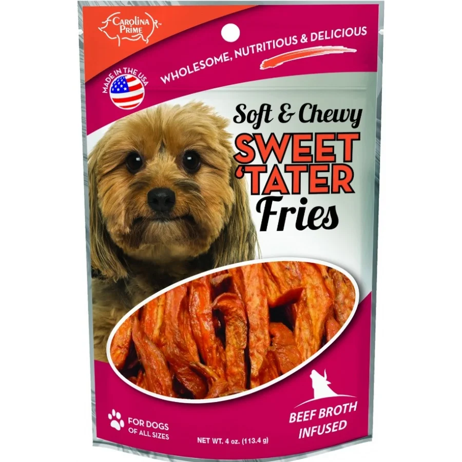 

Carolina Prime Sweet Tater & Beef Broth Fries Dog Treats 4 oz