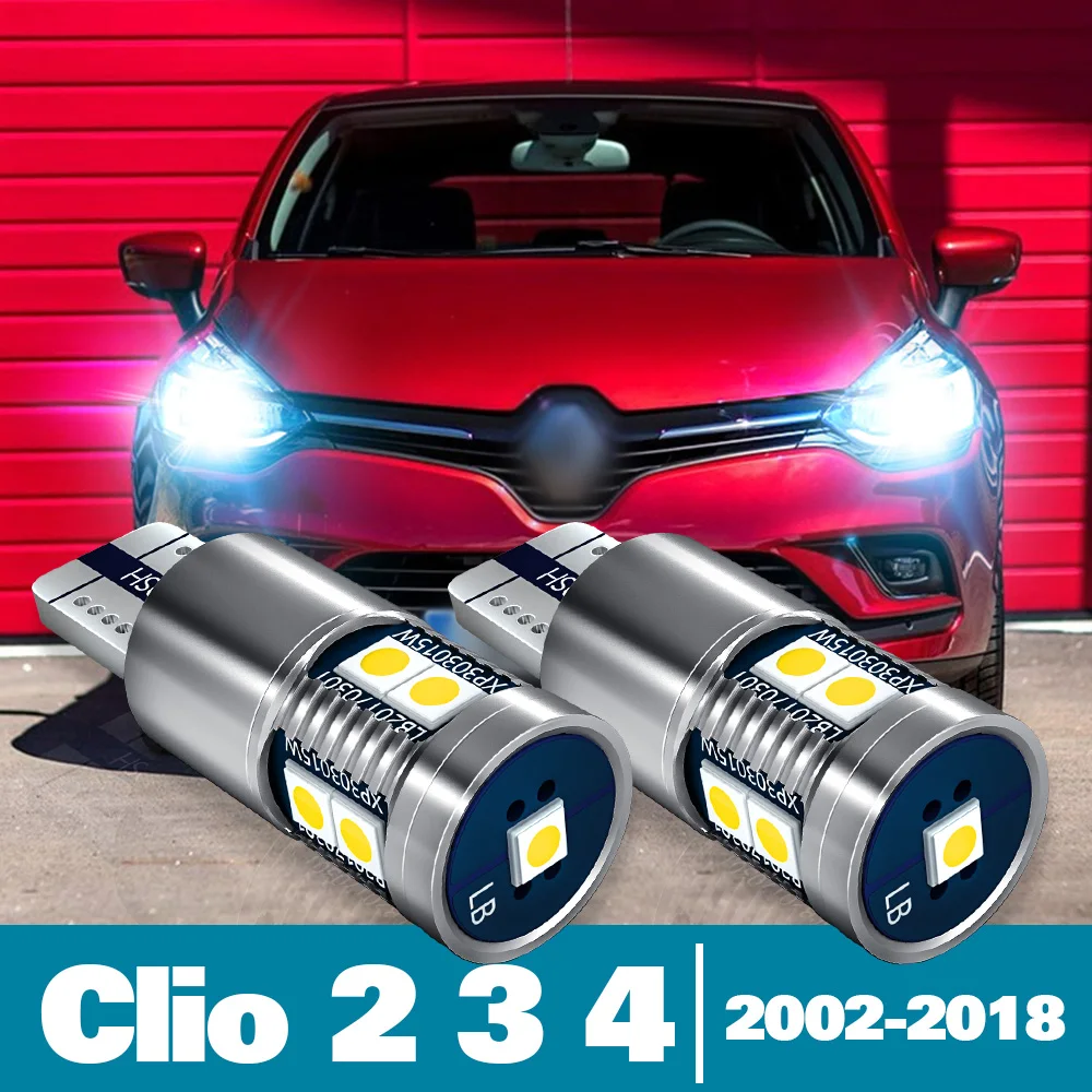 

2pcs LED Parking Light For Renault Clio 2 3 4 Accessories 2002-2018 2010 2011 2012 2013 2014 2015 2016 2017 Clearance Lamp