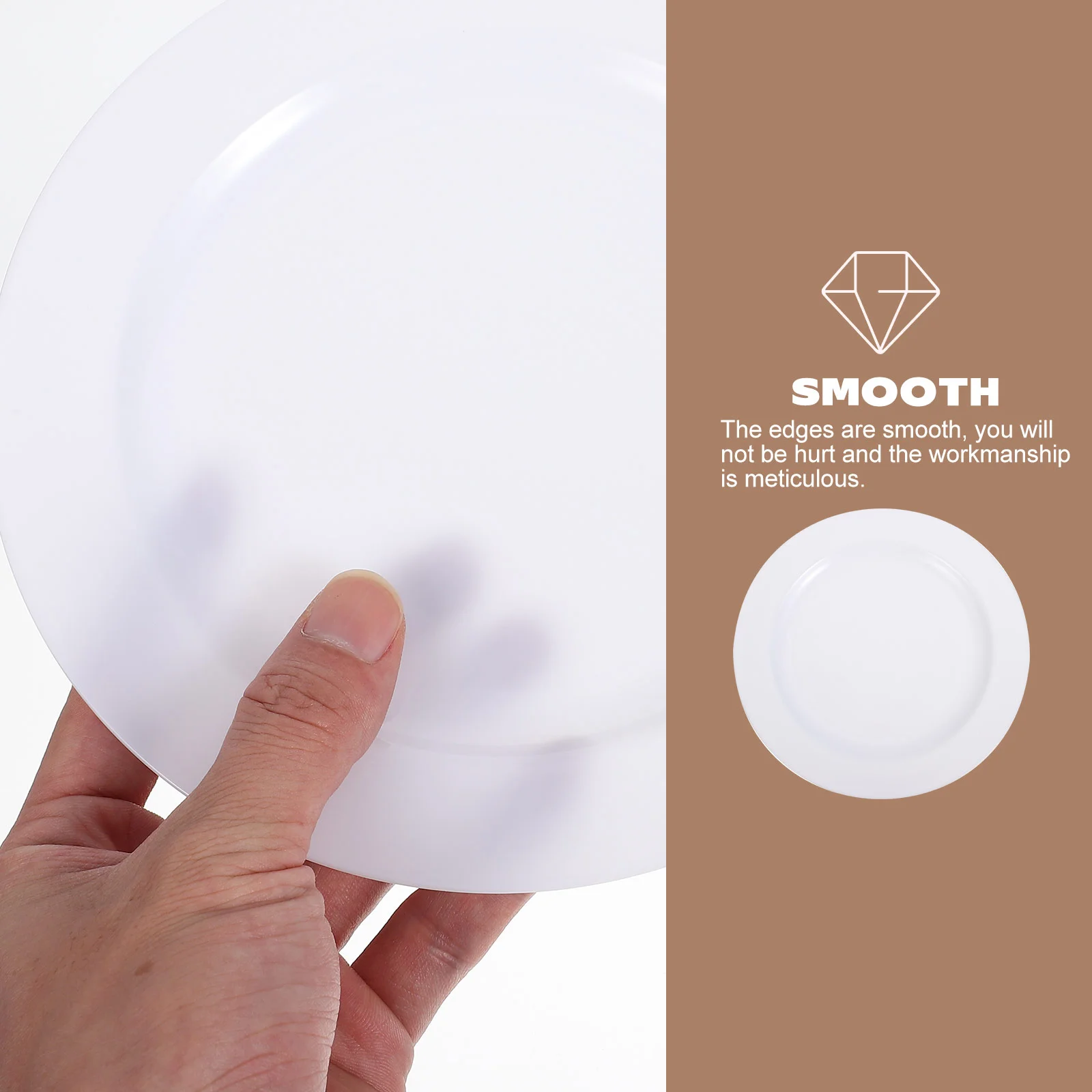 

10Pcs Disposable Food Plate Party Plastic Food Tray Restaurant Dishes Holder