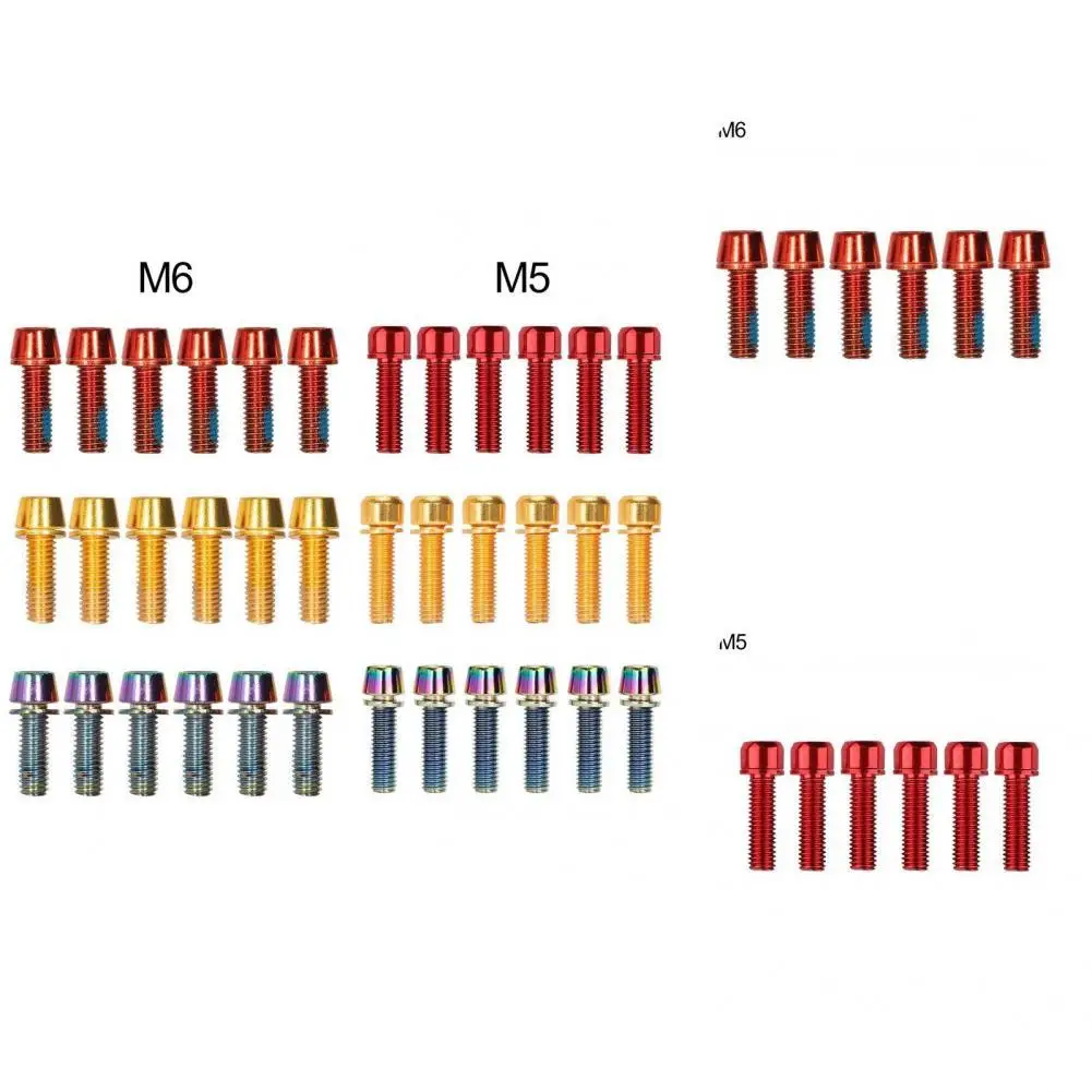 

6 шт. полезный велосипедный стержень винт с защитой от ржавчины фотодетали для замены болты для горного велосипеда