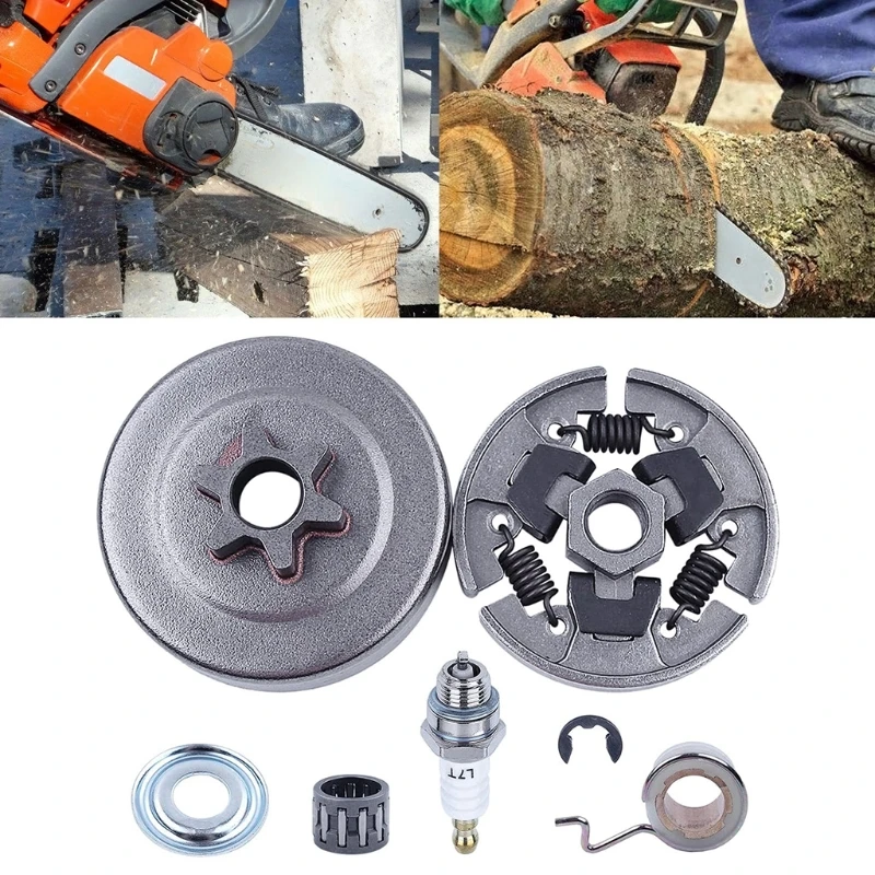 

Chainsaw 7pcs Kit Sprocket Clutch Drum 3/8" Compatible with 017 018 021 023 025 MS170 MS180 MS210 Replacement Parts