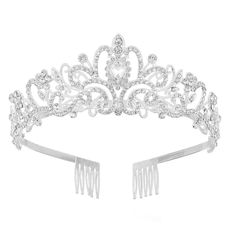 

2022 New Crystal Tiara Crowns Women Sparkling Princess Tiara for Bride Fashion Bridal Hair Accessories for Wedding Birthday Prom