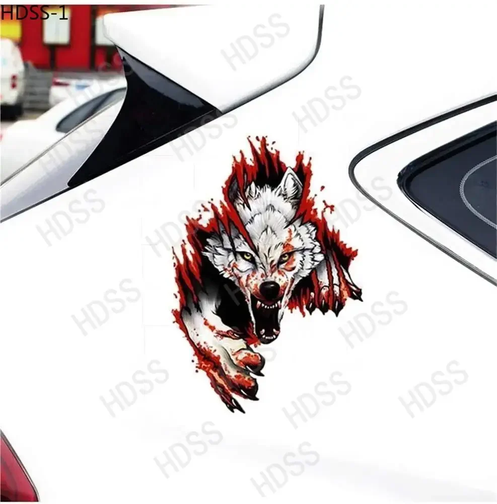 HDSS-VYAHDSS-голова волка автомобильная наклейка с рисунком ПВХ забавная 3D сделай сам