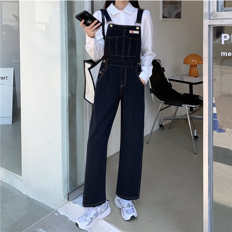 Winter Fashion Oversize Fat mm Fashionable Workwear Jumpsuit for Women Autumn and Winter High Waist Loose Strap Pants M-5XL200kg