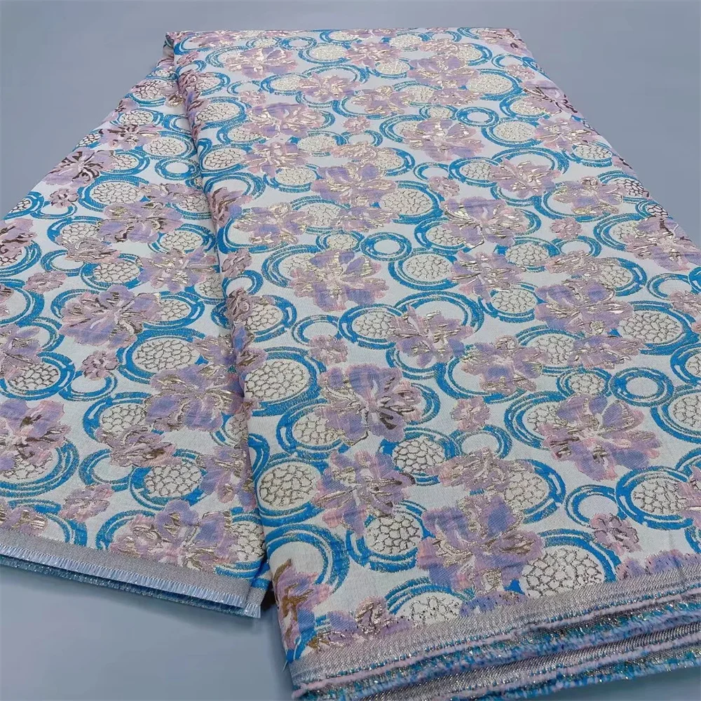 

Кружевная позолоченная африканская кружевная ткань SJ 2022, Высококачественная французская жаккардовая Кружевная Ткань 5 ярдов для нигерийской вечеринки