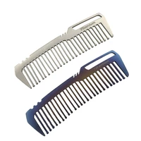 2022 new hair brush men and women titanium metal scissors comb barber salon comb professional barber hair brush styling tool