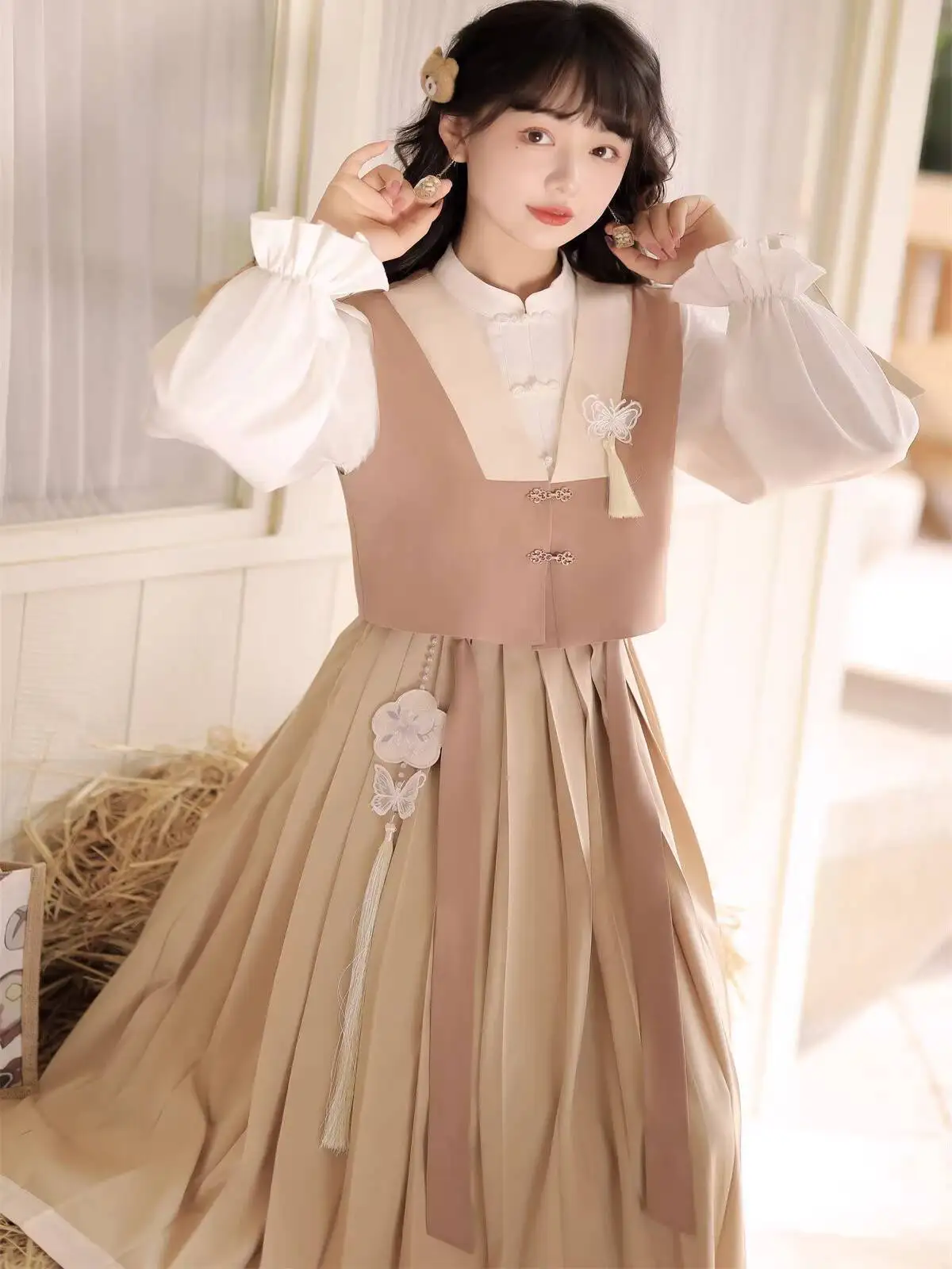 Фото Новое женское платье Hanfu с улучшенными элементами Han в китайском стиле, платье с длинными рукавами, юбка в древнем стиле, Fiesta, карнавал, Хэллоуин, косплей №3