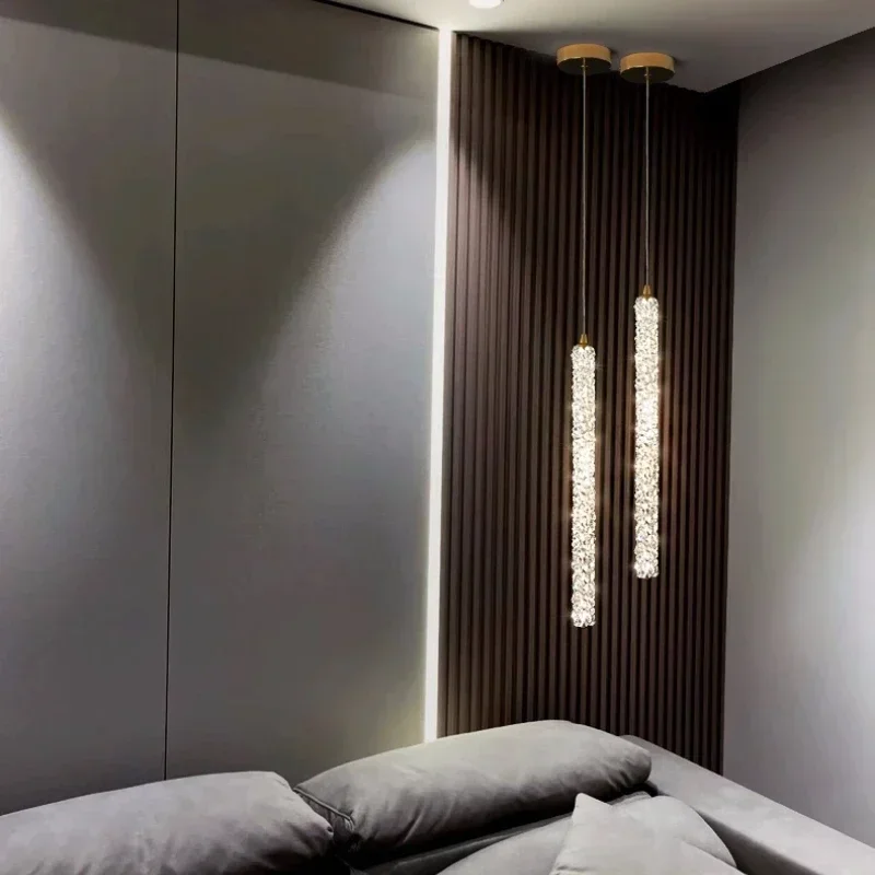 Роскошная люстра в спальню с кристаллами K9 современный подвесной светильник