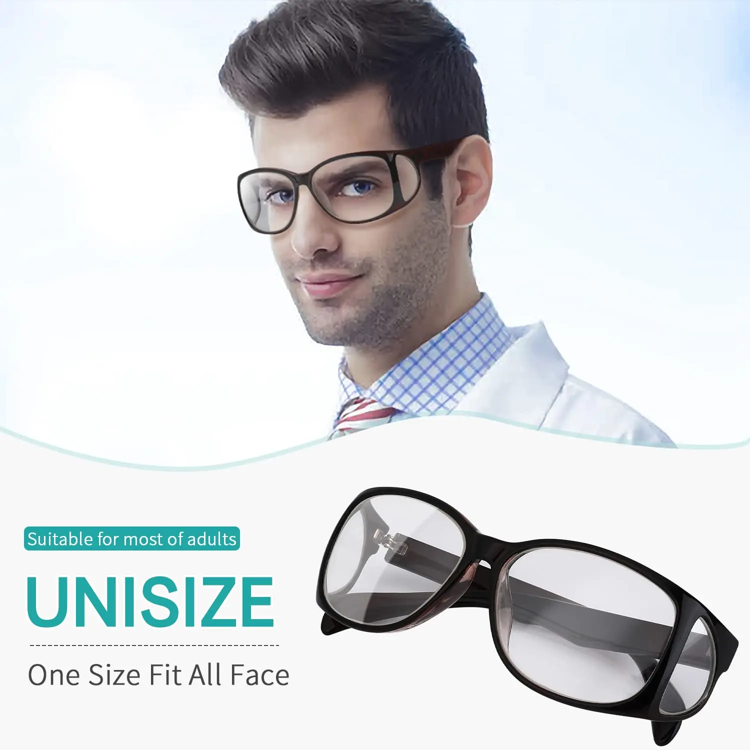 Оригинальные очки из свинца с защитой от ядерного излучения (с боковой защитой)