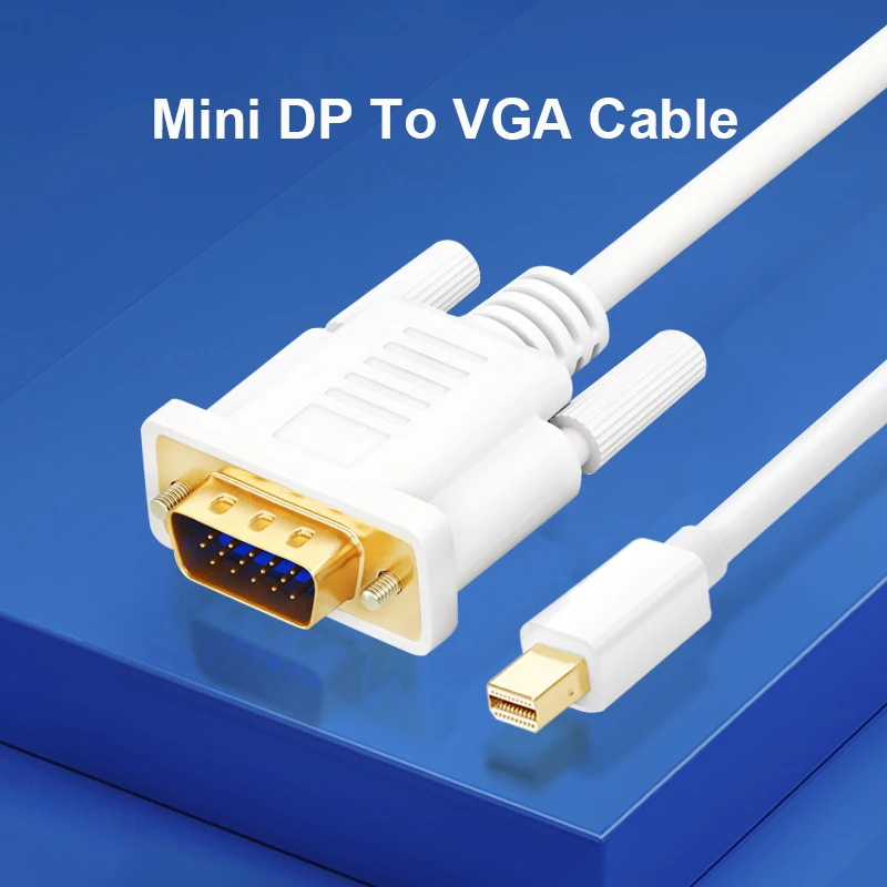 Фото Переходник Mini DisplayPort с VGA-кабелем, переходник с Mini DP на VGA-кабелем, 1,8 м, монитор «Папа-папа» для MacBook Air Pro, ПК, ноутбука №2