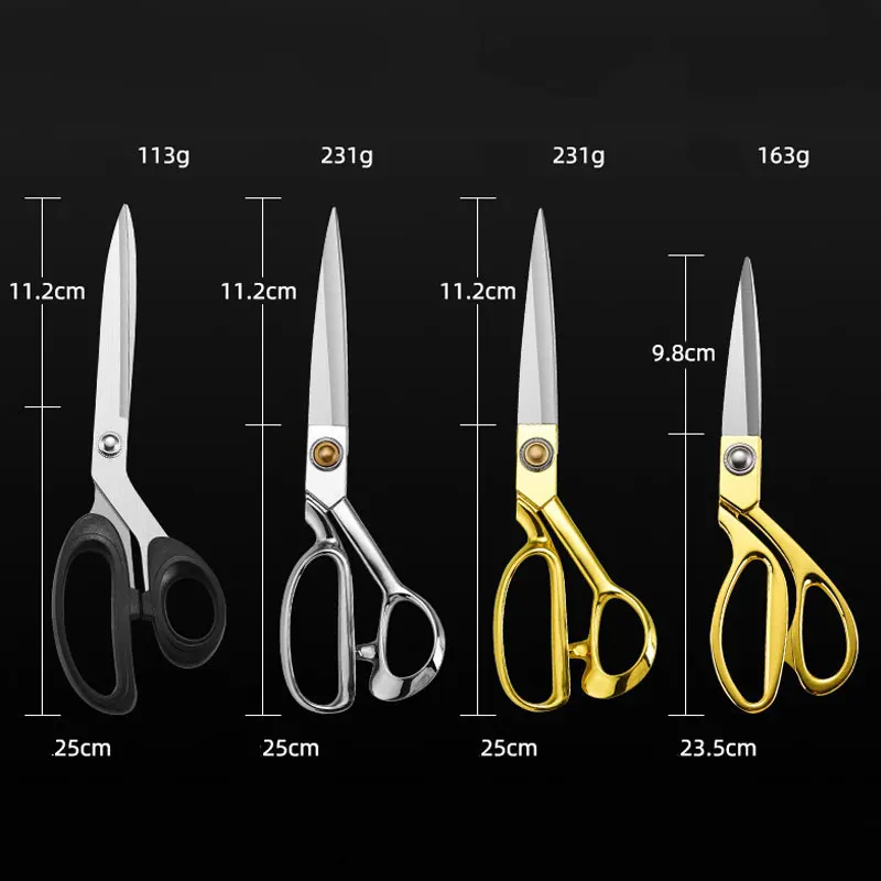 

Professional Tailor/Sewing Scissors Stainless Steel Scissors Fabric/Cutting Scissors Golden Sharp Scissor Needlework Scissor
