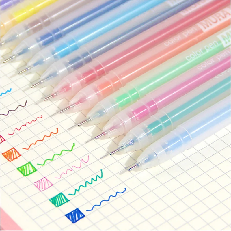 

3 шт./набор, цветная гелевая ручка с иглами, 12 цветов, 0,5 мм