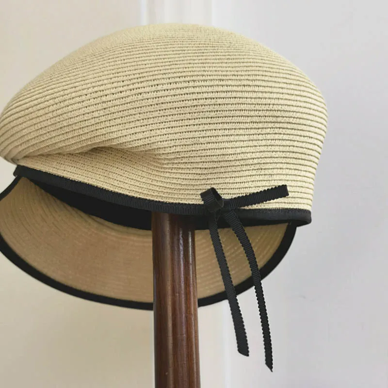 Шляпа женская Соломенная с косыми полями регулируемый головной убор от солнца