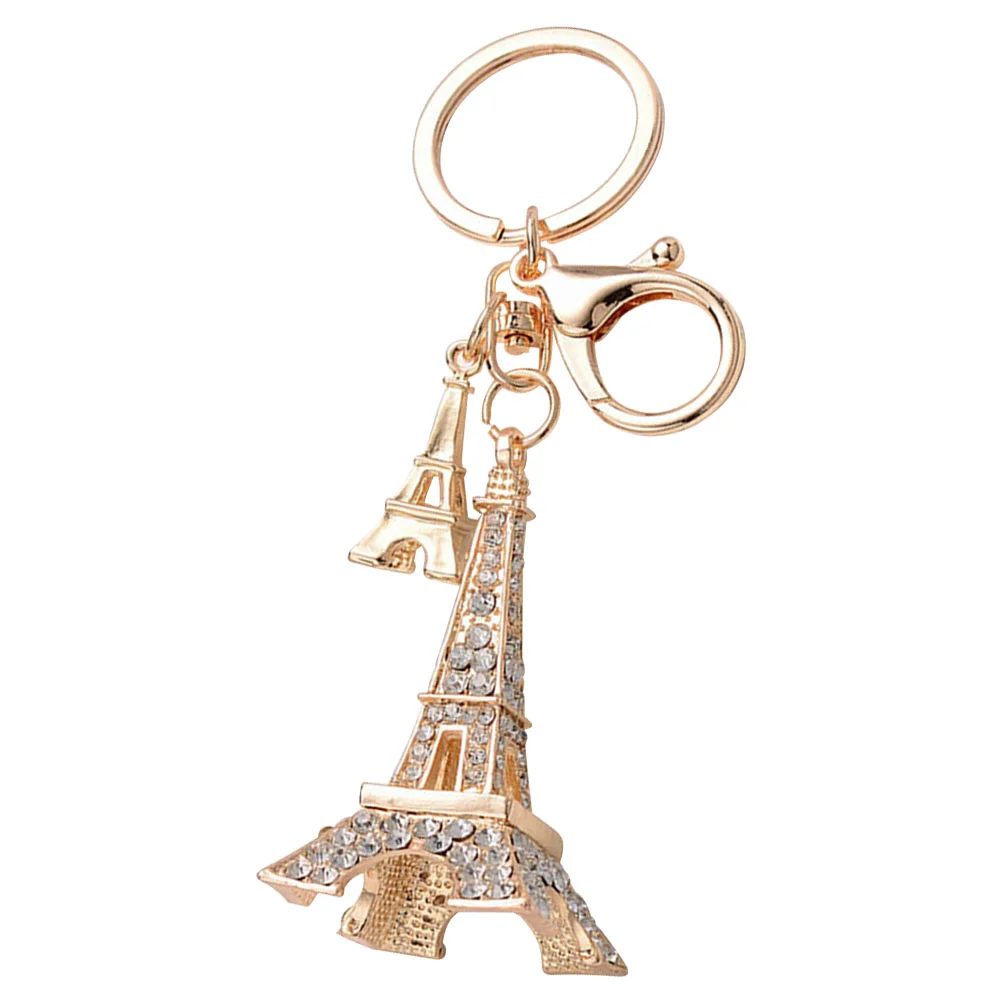 

Eiffel Tower Rhinestones Paris Themed Party Decorations Keychains Car Keys Ring Accessories Women Rings