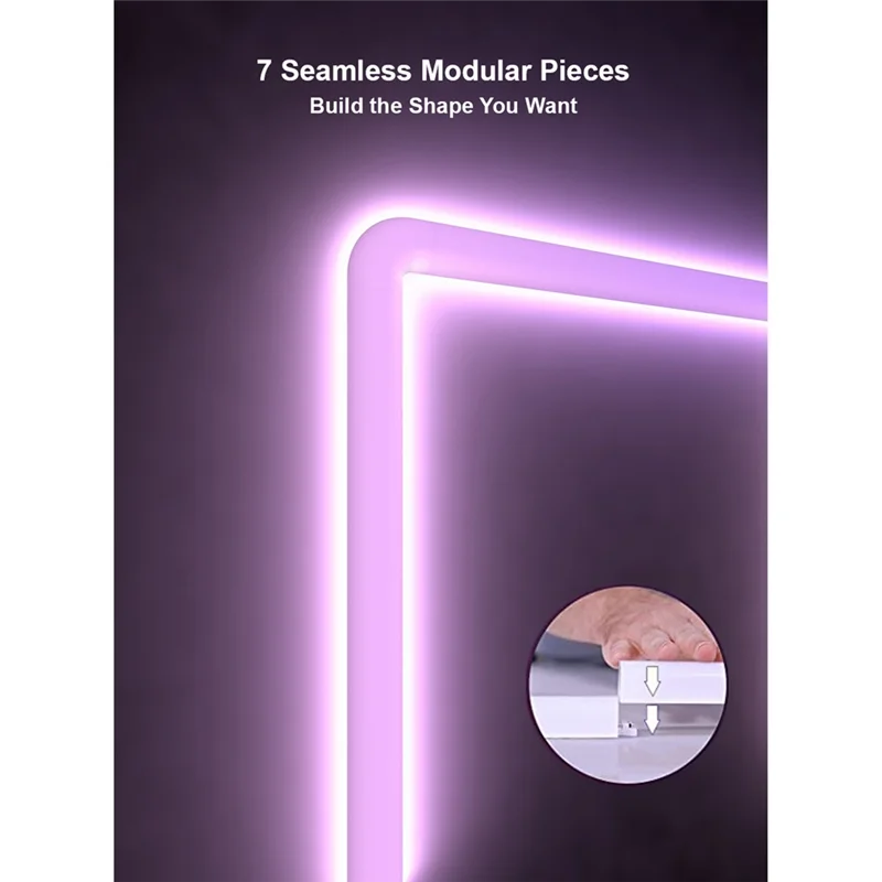 Фото Светодиодный настенный светильник Glide Bluetooth RGB Светодиодная лента для сращивания Светодиодная лента Поддержка управления через приложение для игровой комнаты в спальне Вилка европейского стандарта №2
