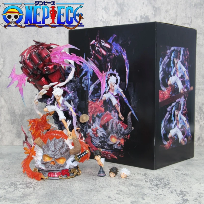 

Аниме Фигурка Луффи, большой захват для руки, головка молнии, сменная модель, украшение, периферийные фигурки, модель куклы Gk Statu